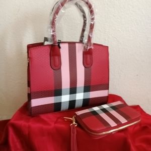 Tartan -Check Patterned handbag